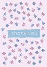 Floral thank you card created by Sophie Jackson