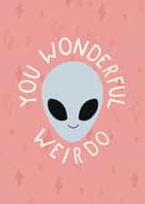 You Wonderful Weirdo Alien Card created by Lately Studio