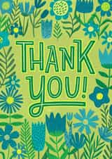 Cute Thank You Card - Wild Flower Garden created by Kay Wolfersperger