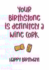 Wine Cork Birthstone created by Chubby Sparrow