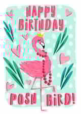 Posh Flamingo Birthday Card created by The Jaunty Cocoon