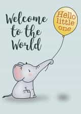 New Baby Elephant and balloon card created by Wooden It Be Precious