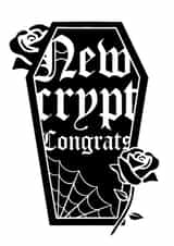 Spooky Coffin New Home Card created by Dark Finch