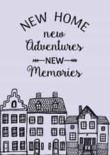 Pretty New Home Card - Houses - New Home New Adventures New Memories created by JoyGreets