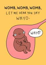 Wayo pregnancy card created by Wren & Wilson