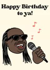 Stevie Wonder Happy Birthday Card created by Keiran Clennell