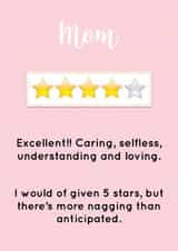 4 Star Rating for Mom on her Birthday created by Creative Creator