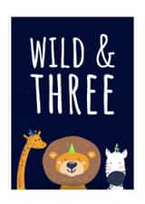 Wild & Three 3rd Birthday Card created by Evezee