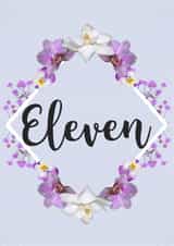 Pretty Floral 11th Birthday Card created by Evezee