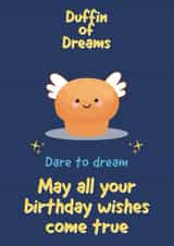 Cute inspirational character birthday wishes card created by Bakeeze