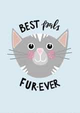 Best Pals Forever Cat Card created by Leaf Lane Studio