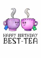 Best Tea Birthday Card created by TinkerDoodleArt