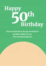 Gone bald before 50 created by Oliver Caveney