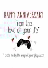 Happy Anniversary playstation card created by Silly Prints