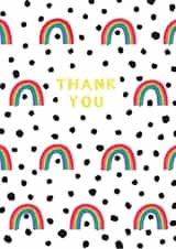 Thank You Rainbow Dalmatian Spot Card created by Dolly’s Doodles
