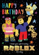 Gaming Birthday card created by NICHOLA COWDERY ILLUSTRATIONS
