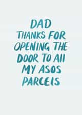 ASOS Order Joke Fathers Day card created by Amelia Katharine