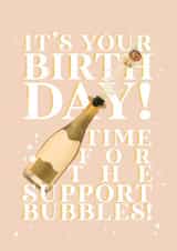 Lockdown Prosecco Support Bubble Birthday Card created by Little Eden Studio