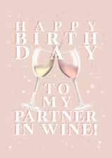 Pink Partner in Wine Birthday Card created by Little Eden Studio