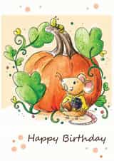 Happy Birthday Autumn Pumpkin Card created by Vicky Kuhn