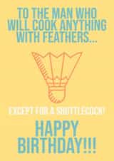 SHUTTLECOCK BIRTHDAY CARD 1000 created by Knees-up!