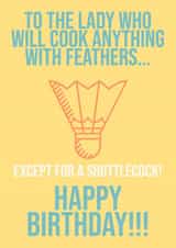SHUTTLECOCK BIRTHDAY CARD 1001 created by Knees-up!