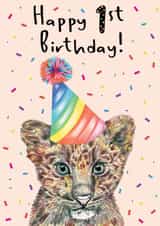 Party Animal Leopard 1st Birthday Card created by Amy Florence Design