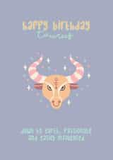Taurus Zodiac Birthday Card  created by Laura Mason