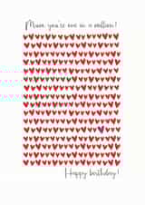 One in a million Mum birthday card created by The Boy and the Bear