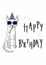 Cool Dog Birthday Card created by The Paperbag Artist