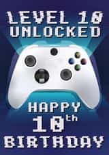 Xbox Video Gamer Happy 10th Birthday Card created by LJRanson Design
