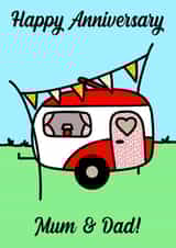 Parents Wedding Anniversary Caravan Camping Card created by Bloom & Lark Designs