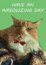 Ameowzing cat Birthday card created by Megan Bowden