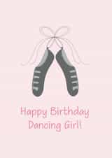 Happy Birthday dancing girl card created by Cards by Anna 