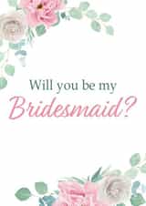 Bridesmaid Proposal Card - Cute floral card created by Ami Webster