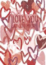 I Love You (Soo Much) Couples Valentines Card created by Peach Pie Paperie 