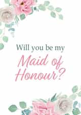 Maid of Honour Proposal - Classic floral card created by Ami Webster