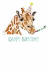 Giraffe happy birthday card 1001 created by Bramble Designs