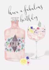 Fabulous Birthday Gin card created by Sage and Hart