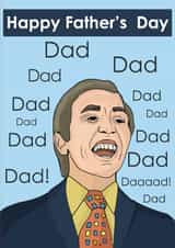 Alan Partridge Fathers Day card created by LEORAS ATTIC