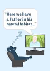 David Attenborough Father's Day card created by PopDogShop