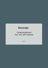 Reminder - Still Married Card created by Sansemi