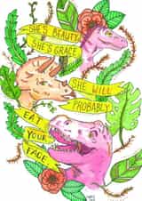 Beauty Grace Dino Card created by My Holly House