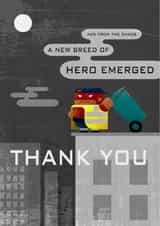 Hero Binman Keyworker Thank You Card created by Andy Gregory