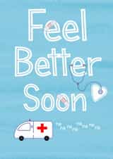 Fun Ambulance Get Well Soon Card created by Louise Potton Designs