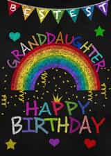 Granddaughter Chalk Rainbow Birthday Card created by Kerrylovescards