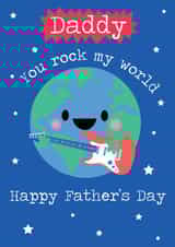 Daddy, you rock my world Father's Day card created by Memelou