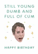 Peep Show Jeremy Birthday Card created by URGHH Card Co.