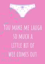Funny pee card created by Rock & Rose Creative