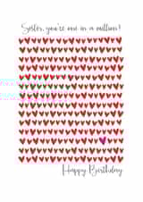 Sister you're one in a million! created by The Boy and the Bear